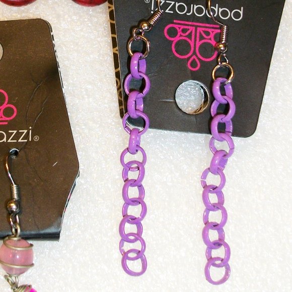 8 Pairs PAPARAZZI Dangle Earrings NEW Assorted Designs & Colors - Picture 2 of 8